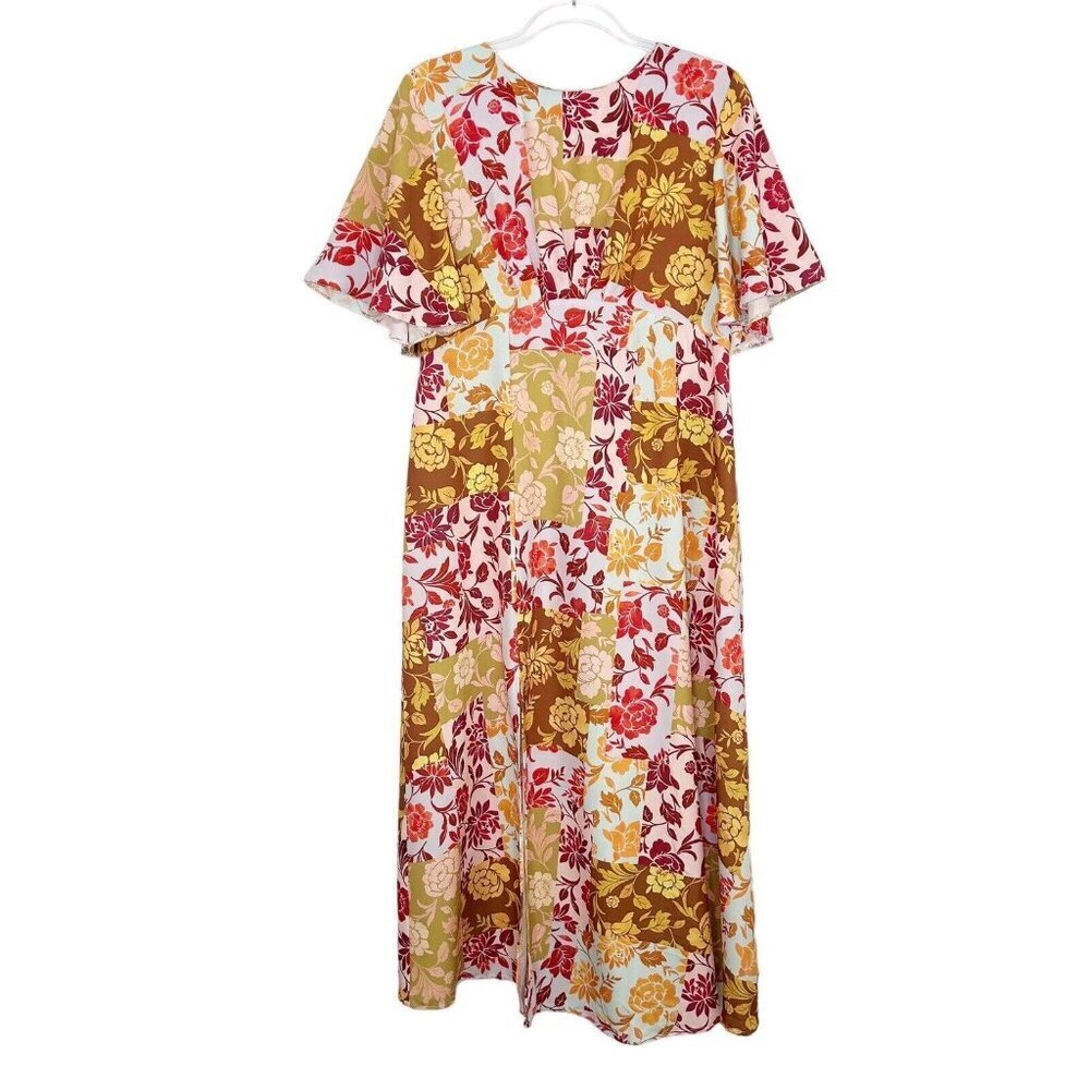 NEW‎ Queen Bee Maternity Floral Midi Dress Womens Size 8 US